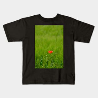 Poppy in Wheat Field Kids T-Shirt